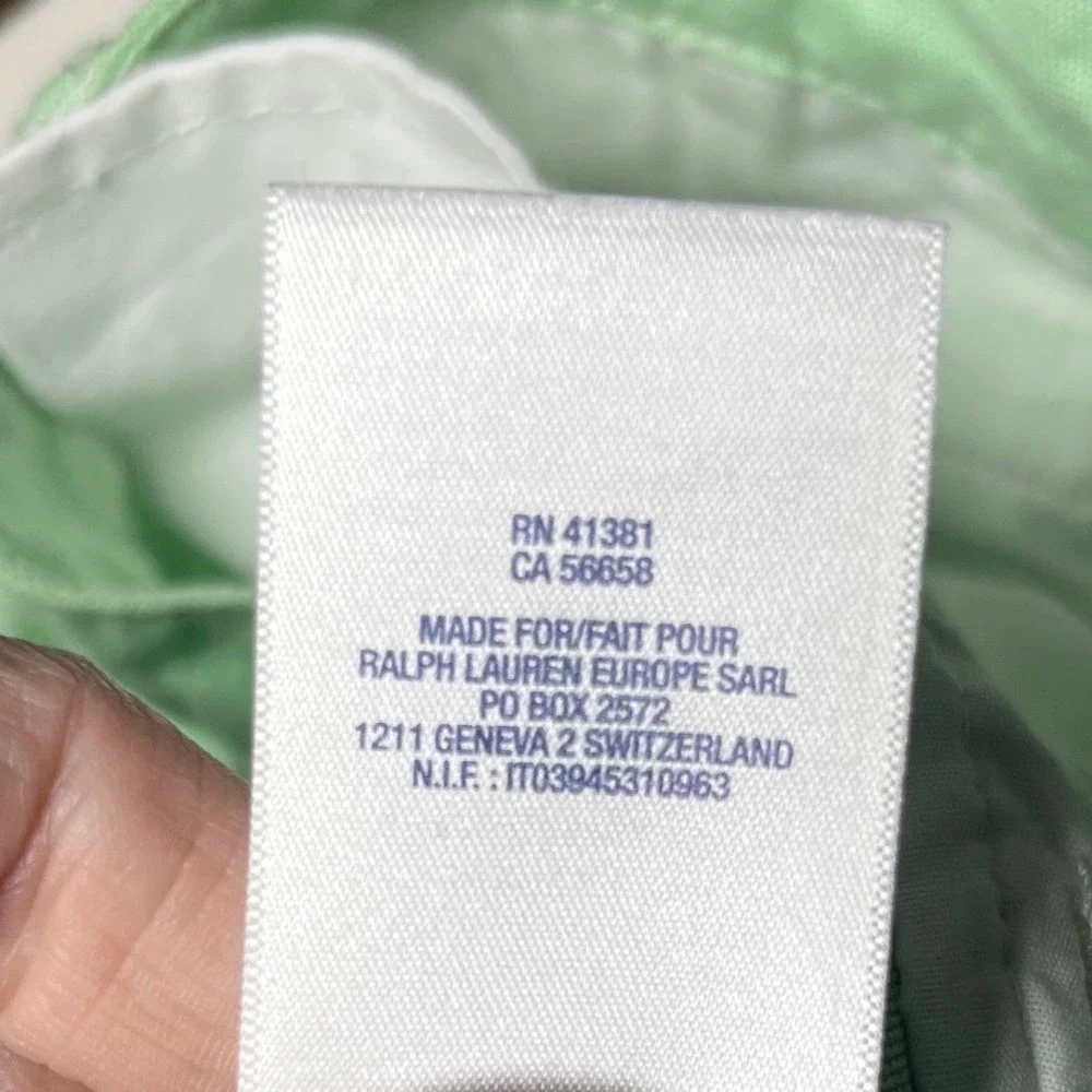 Boys Mint Green Oxford Pants Straight‎ Leg Polo Ralph Lauren 14